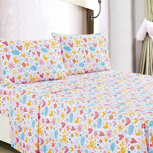 Juego de Sábana Spring Home Accents Microfibra de 4 Piezas - FULL