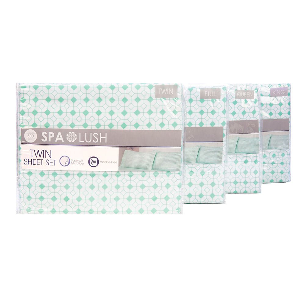 Juego De Sábanas Spa Lush Estampado - Queen