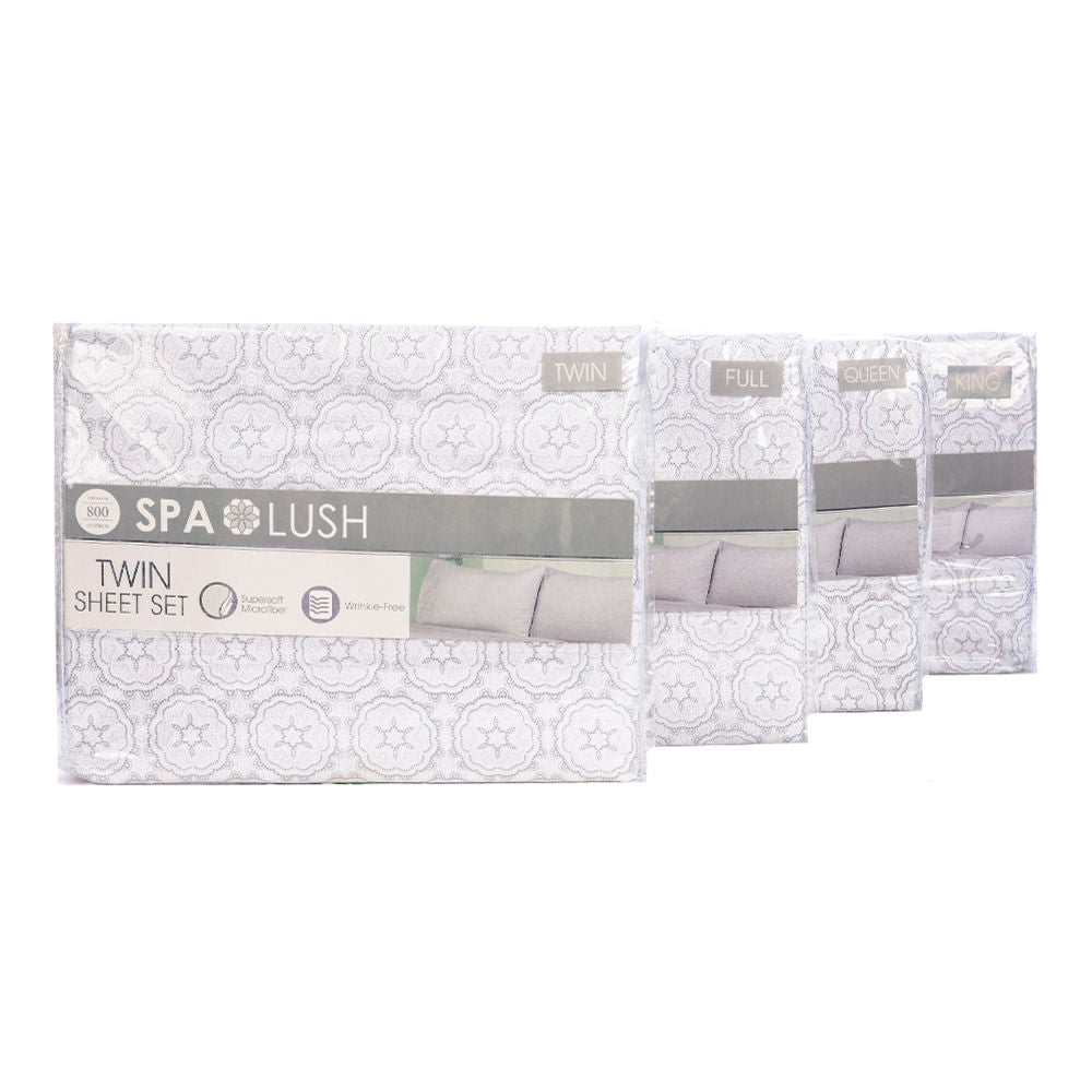 Juego De Sábanas Spa Lush Estampado - Queen