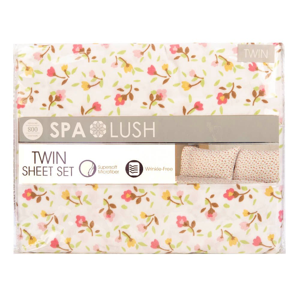 Juego De Sábanas Spa Lush Estampado - Twin