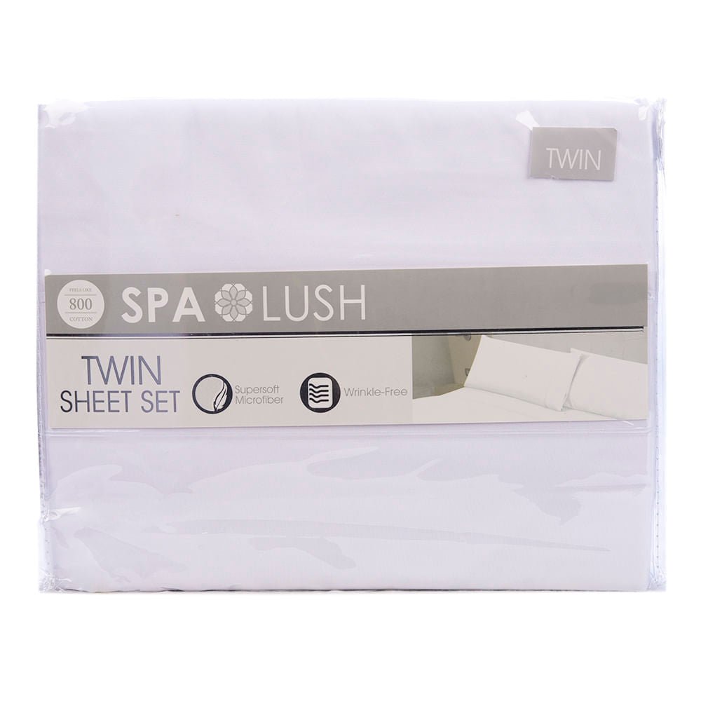 Juego De Sábanas Spa Lush Liso - Twin