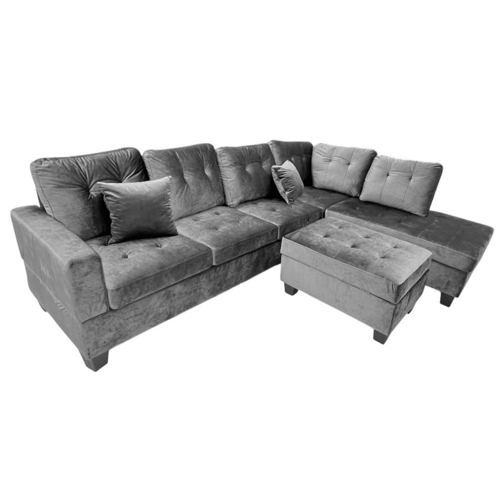 Juego De Sala Elements Furniture Forma L D - Grey - Elements Furniture - Titan.com.pa - 2100000168101