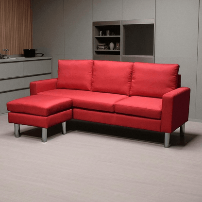 Juego de Sala en Foma L Elements Furniture - Rojo - Elements Furniture - Titan.com.pa - 2100000411207
