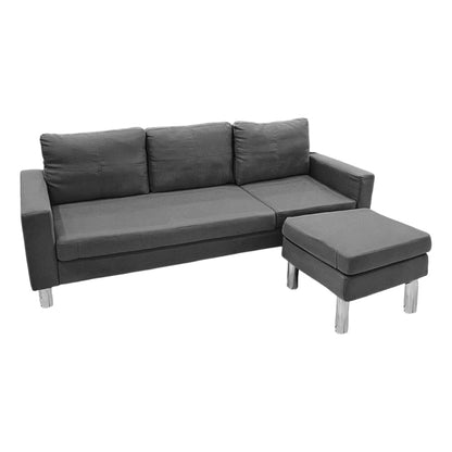 Juego De Sala En Forma De L 2 Piezas DK Grey Elements Furniture - Elements Furniture - Titan.com.pa - 2100000055838