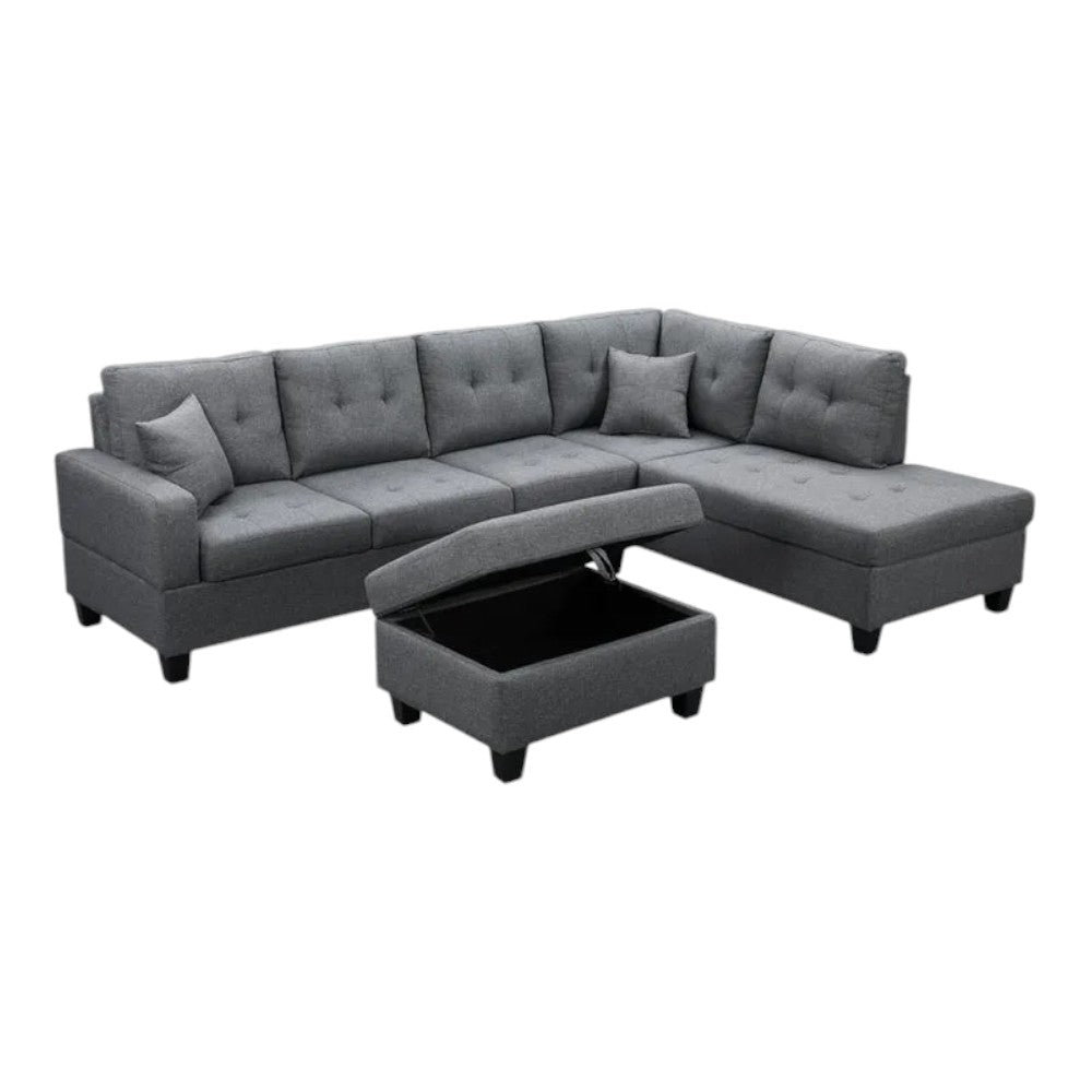 Juego de Sala en Forma de L Elements Furniture de 2 Piezas 2 - Elements Furniture - Titan.com.pa - 2100000490509