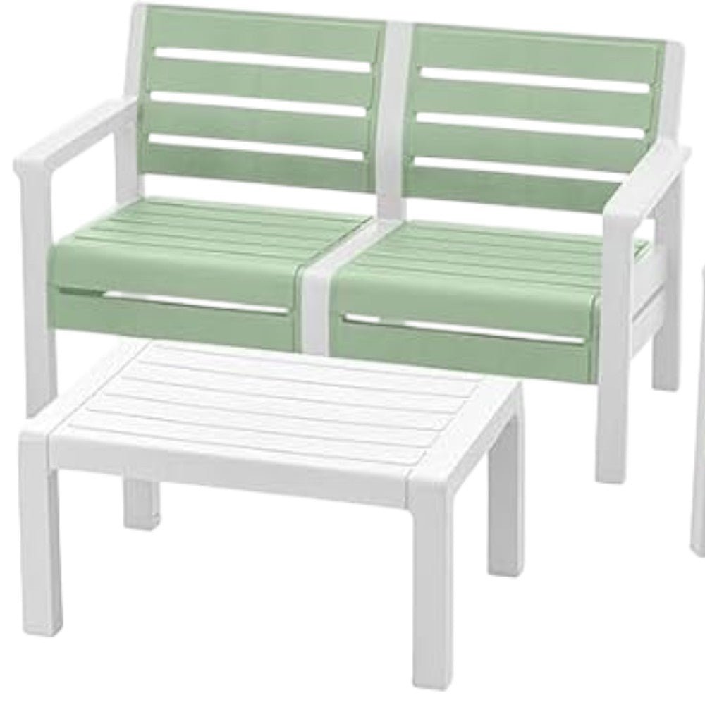 Juego De Terraza 4 Piezas Verde Salvia/Blanco Rimax - Rimax - Titan.com.pa - 7705152142563