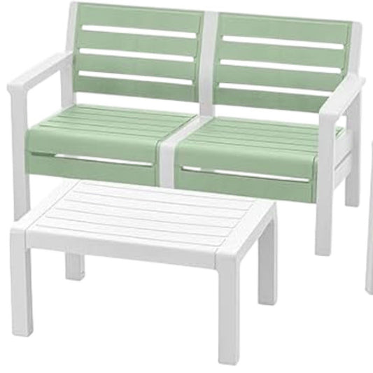 Juego De Terraza 4 Piezas Verde Salvia/Blanco Rimax - Rimax - Titan.com.pa - 7705152142563