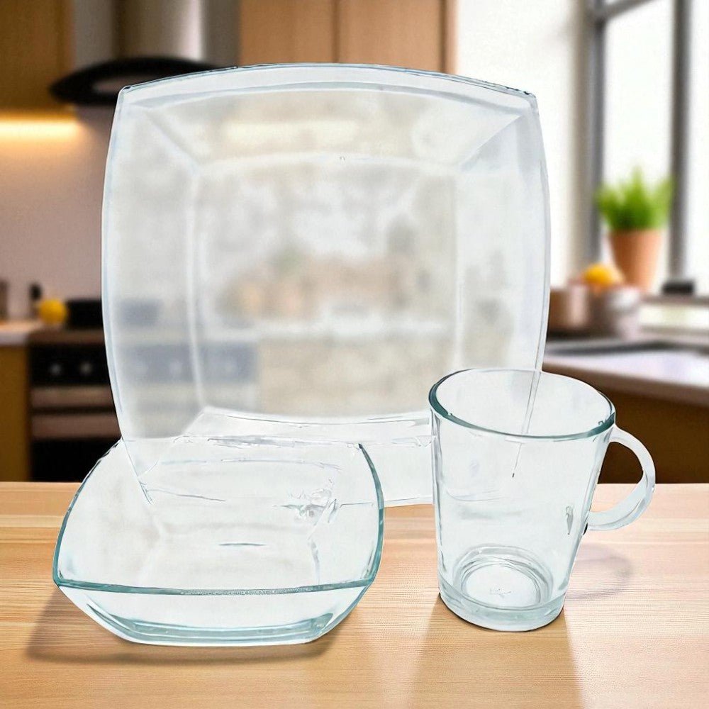 Juego de Vajilla Gibson Elite – Vidrio Claro / 12 Piezas - Gibson - Titan.com.pa - 85081541659