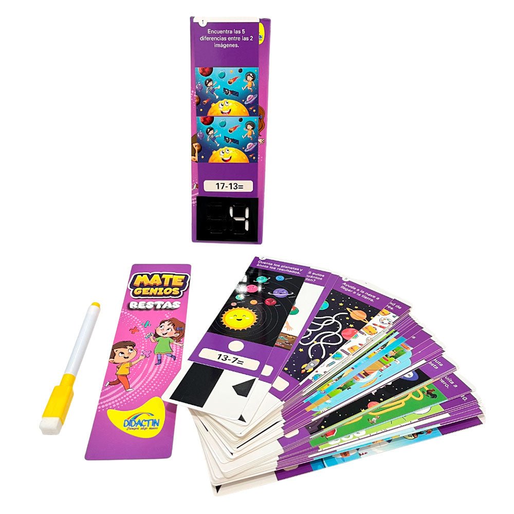 Juego Didáctico Mate Genios Restas - Didactin - Titan.com.pa - 7402002130816