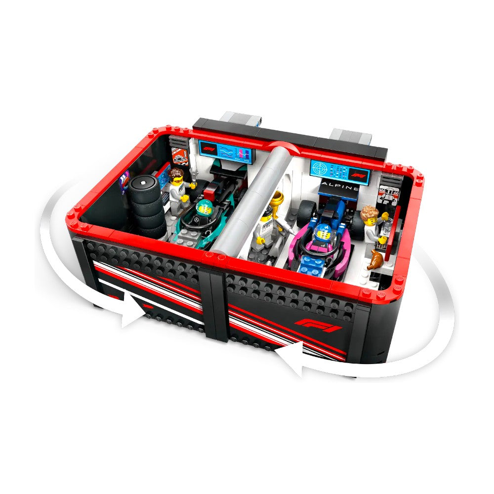 Bloques LEGO Taller de F1® con Autos Mercedes-AMG y Alpine