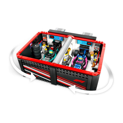 Bloques LEGO Taller de F1® con Autos Mercedes-AMG y Alpine