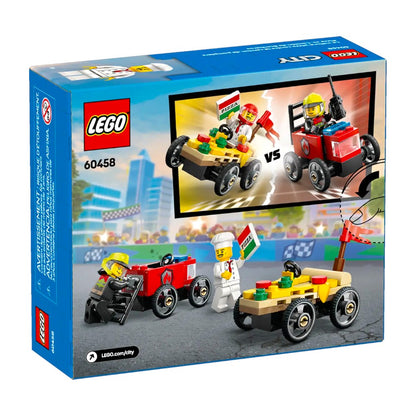 Bloques LEGO Pack de Autos de Carreras: Pizza vs. Camión de Bomberos