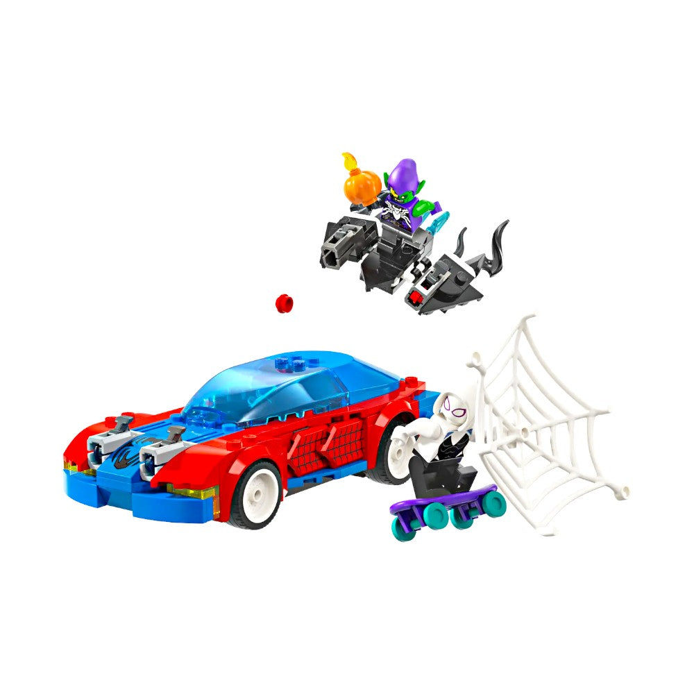 Bloques LEGO Coche de Carreras de Spider-Man y Duende Verde