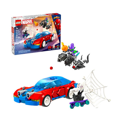 Bloques LEGO Coche de Carreras de Spider-Man y Duende Verde