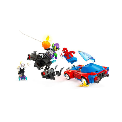 Bloques LEGO Coche de Carreras de Spider-Man y Duende Verde