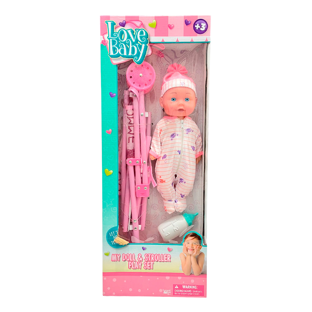 Bebé 35cm con Coche / Love Baby