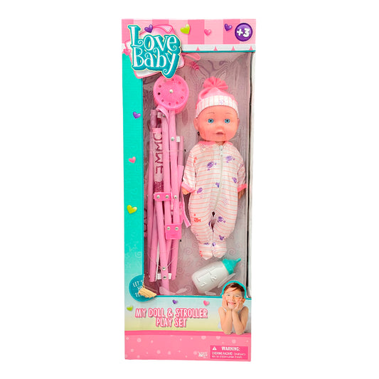 Bebé 35cm con Coche / Love Baby