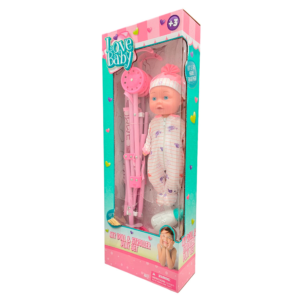 Bebé 35cm con Coche / Love Baby