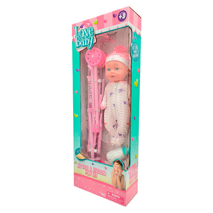 Bebé 35cm con Coche / Love Baby