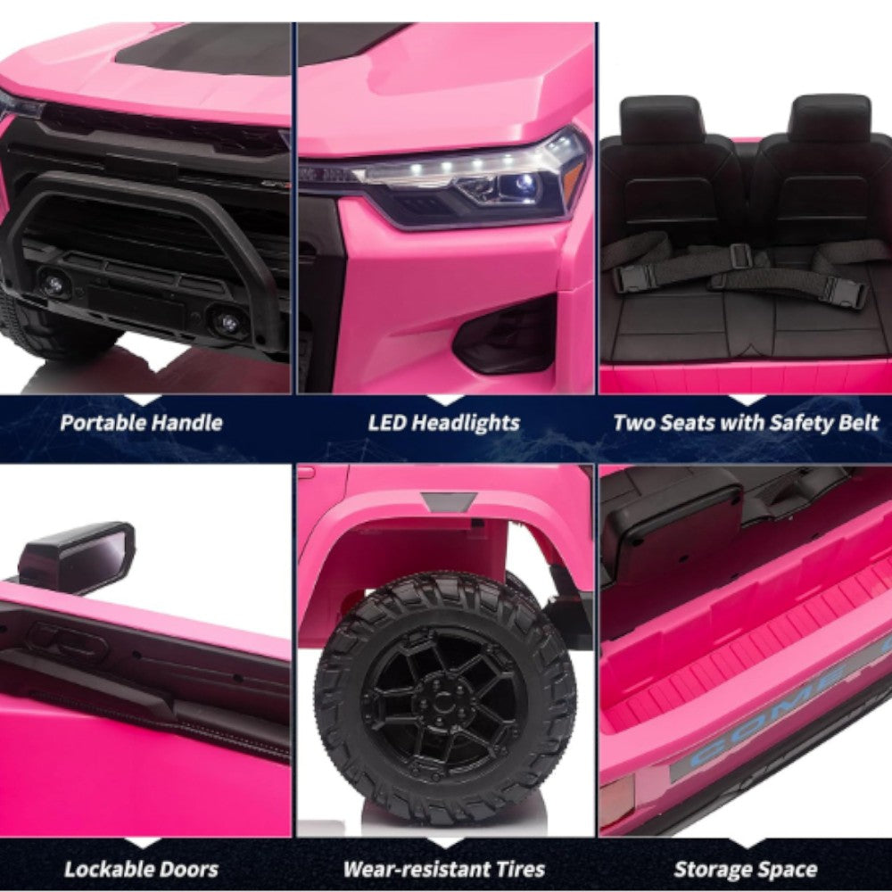 Carro Recargable R/C Rosado/Negro 12V