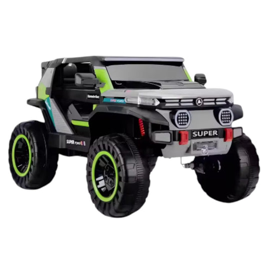 Carro Recargable R/C Gris/Verde 12V