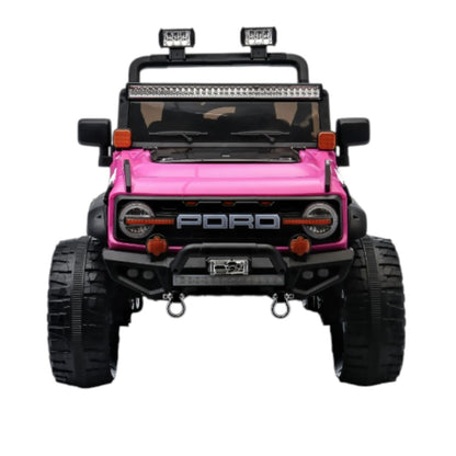 Carro Recargable 4 X4 W/RC Rosa 12V