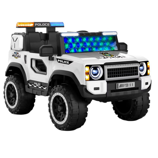 Carro Recargable Policía W/RC Blanco
