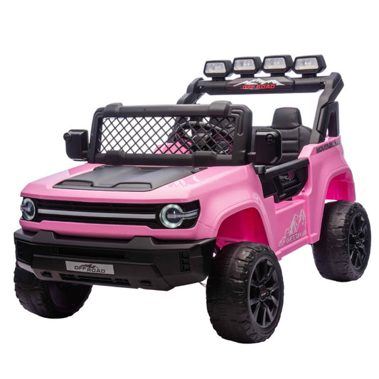 Carro Recargable Mountain Rosado/Negro  W/RC 12V