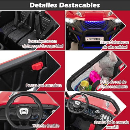 Carro Recargable UTV W/RC Rojo
