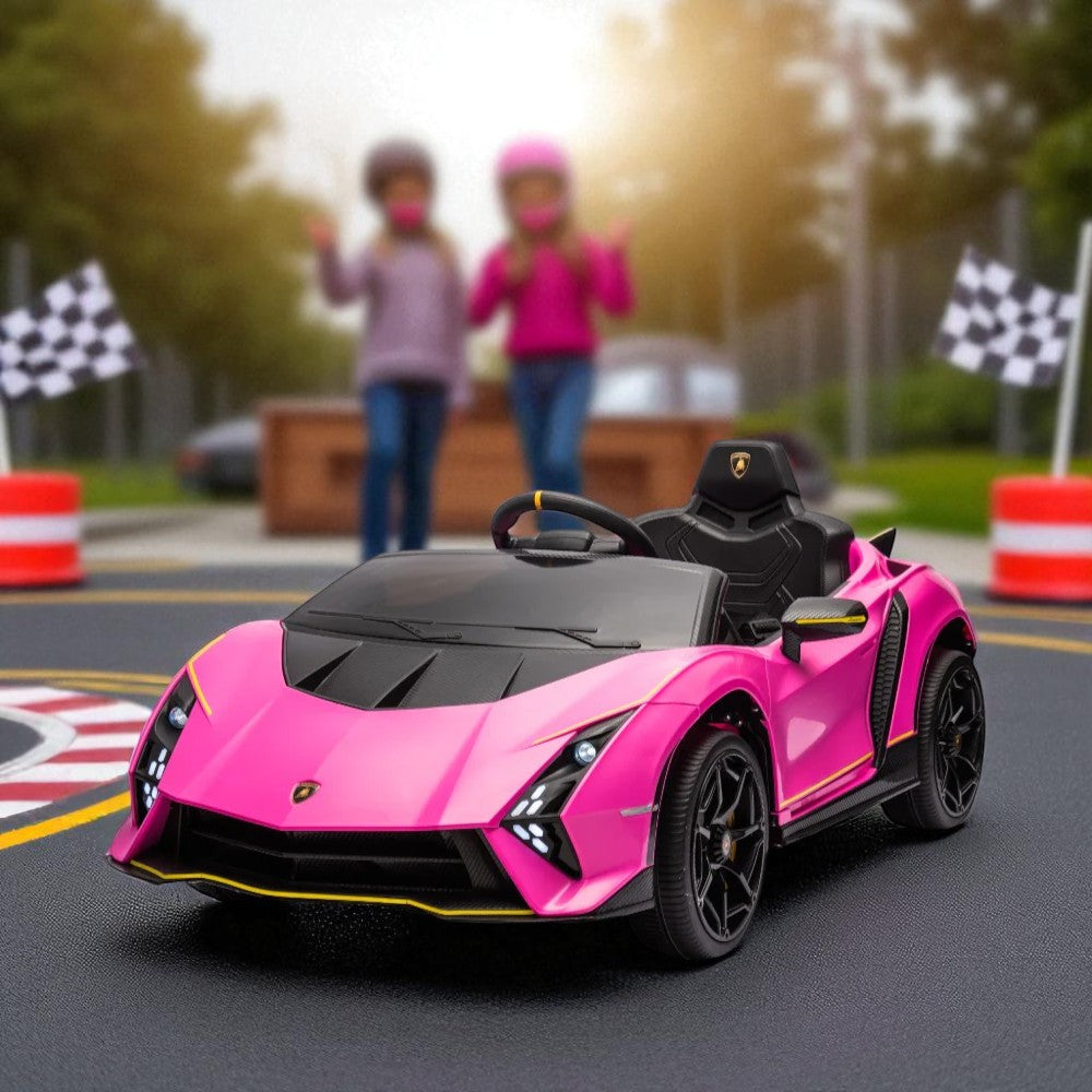 Carro Recargable Lamborghini W/RC Rosa 12V