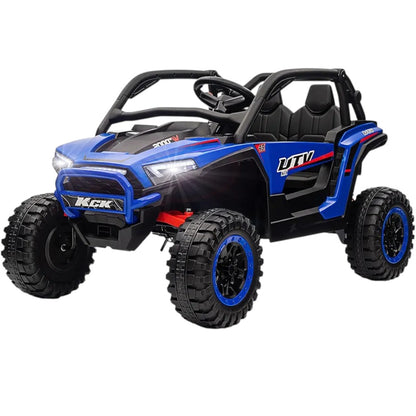 Carro Recargable 4X4 W/RC UTV Azul/Negro 12V
