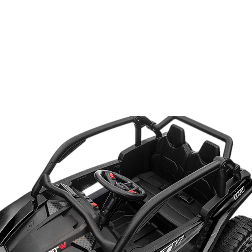 Carro Recargable 4X4 W/RC UTV Rosado/Negro 12V