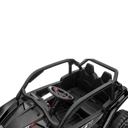 Carro Recargable 4X4 W/RC UTV Rosado/Negro 12V