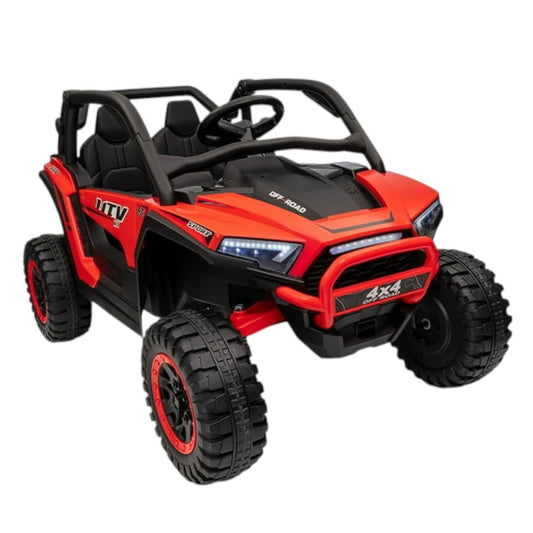 Carro Recargable 4X4  W/RC UTV Rojo/Negro 12V