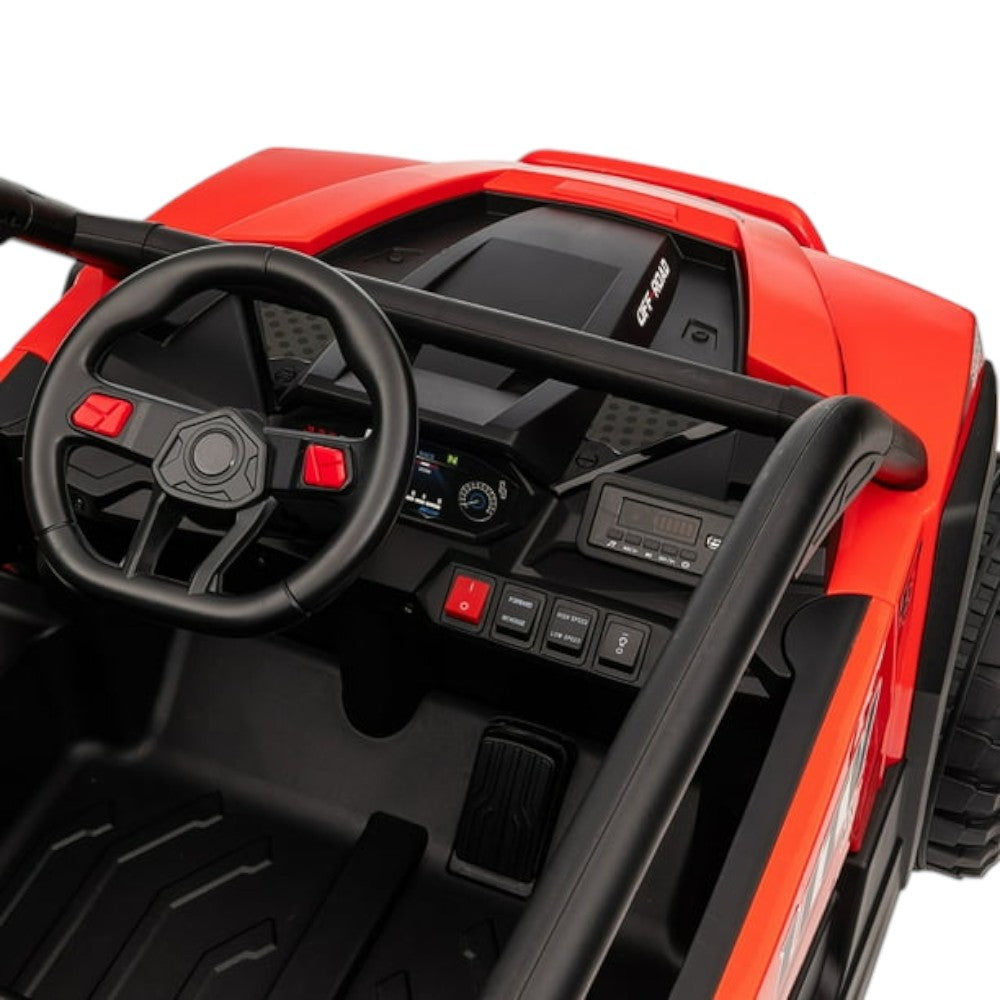 Carro Recargable 4X4  W/RC UTV Rojo/Negro 12V