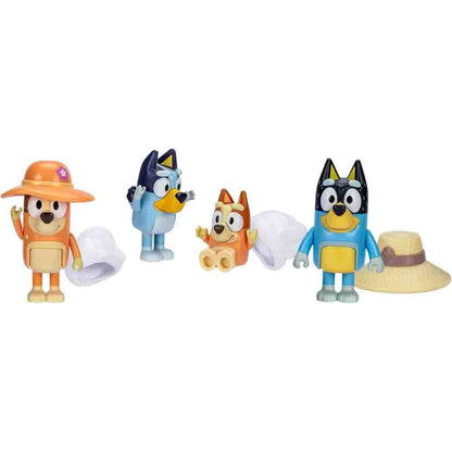 Paquete de 4 figuras Bluey 