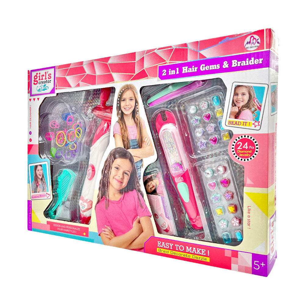 Juego De Trenzado P/Cabello 2 En 1