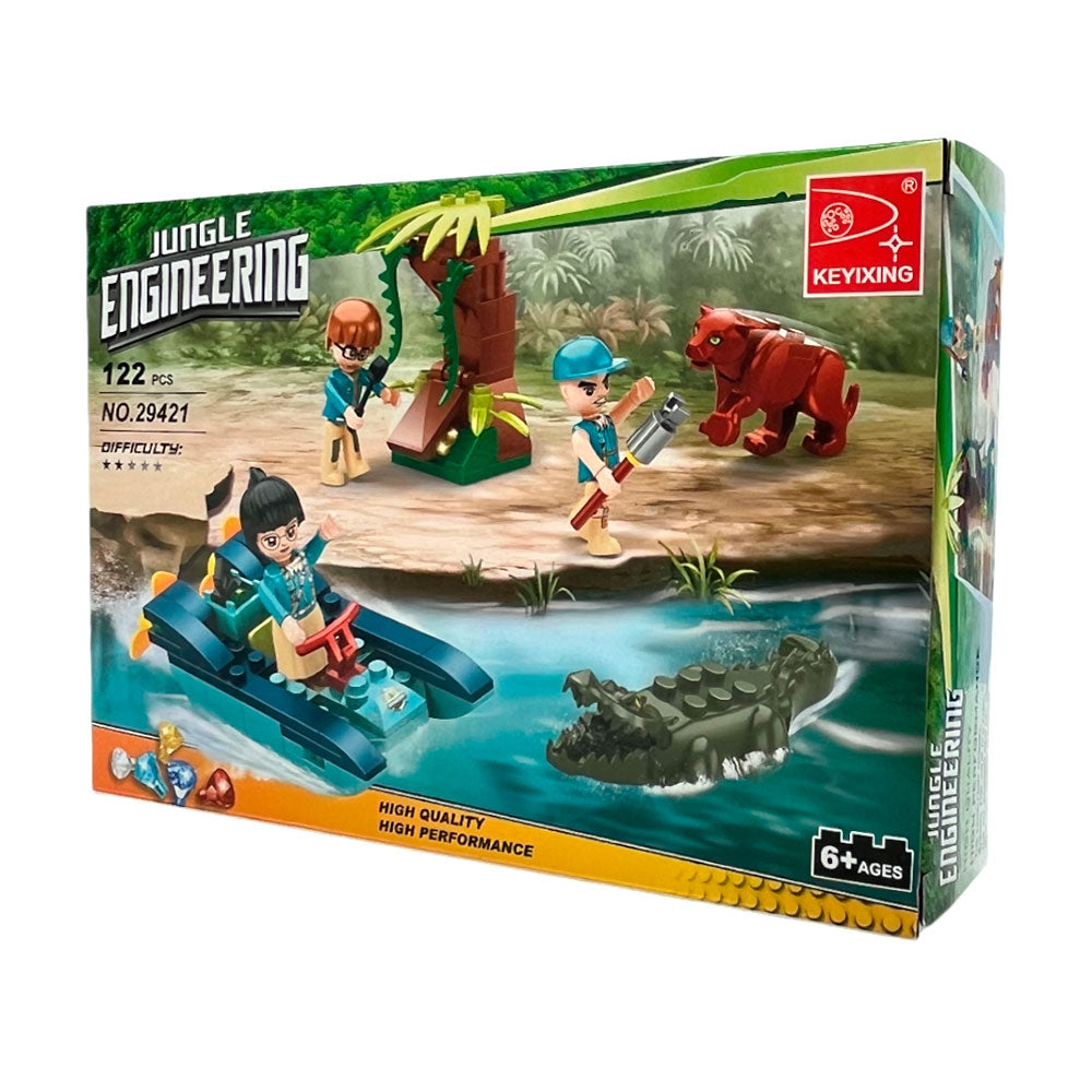Bloques De 122 Piezas Jungle Engineering
