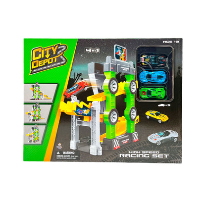 Juego Ciudad De 4 En 1 C/Accesorios