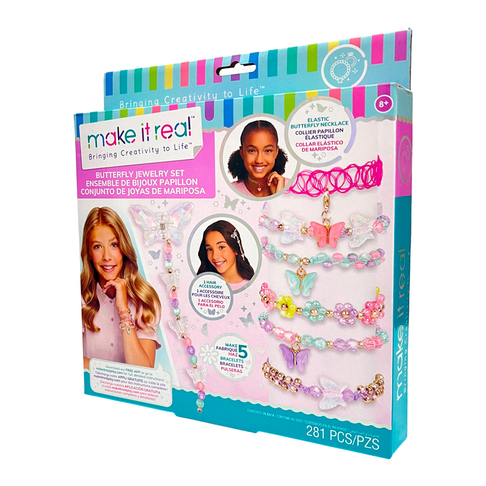 Juego Crea Pulsera Mariposa / Make It Real / Kit de Joyería Creativa para Niñas