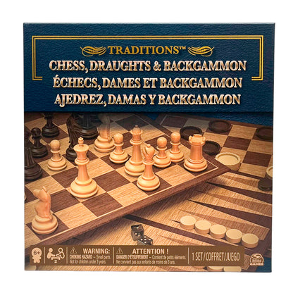Ajedrez, Damas y Backgammon Spin Master Games – Set 3 en 1