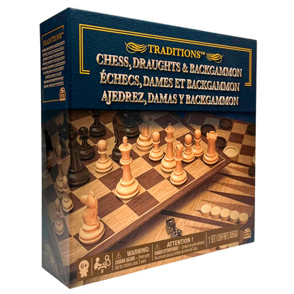 Ajedrez, Damas y Backgammon Spin Master Games – Set 3 en 1
