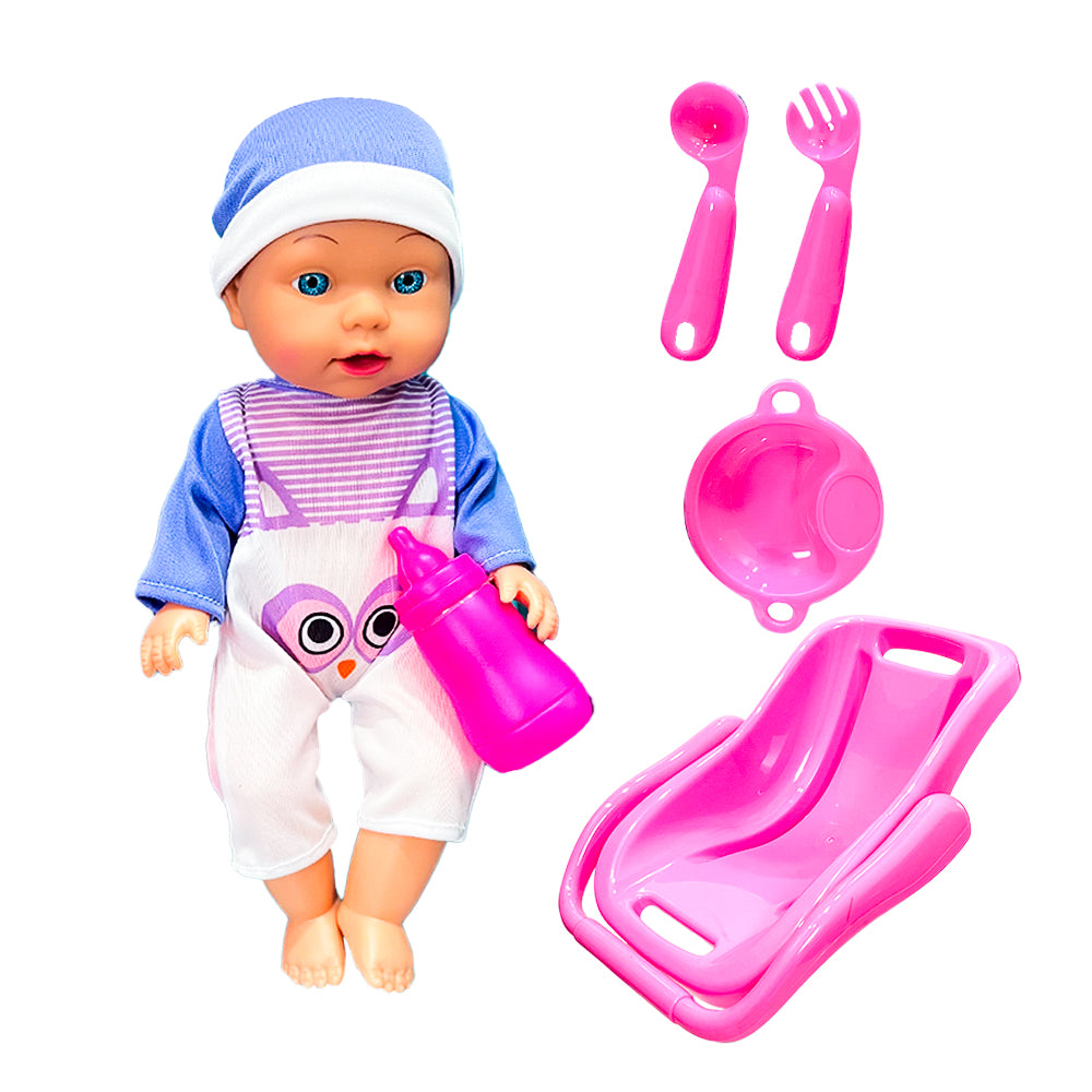 Muñeca Bebé con Silla de Comer / Surtida