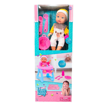 Muñeca Bebé con Silla de Comer / Surtida
