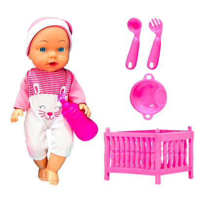 Muñeca Bebé con Silla de Comer / Surtida