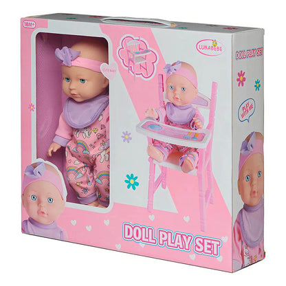 Muñeca Bebé 30 cm con Silla Alta / Star Toys