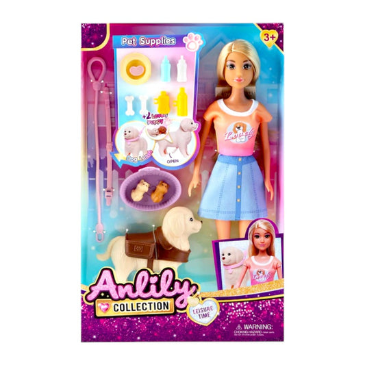 Muñeca Fashion con Accesorios y Mascota / Anlily