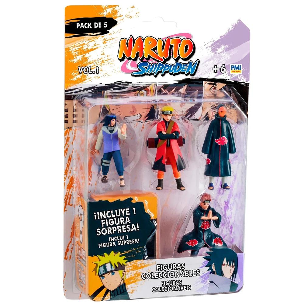 Paquete de 5 Figuras Naruto con Personaje Raro Oculto