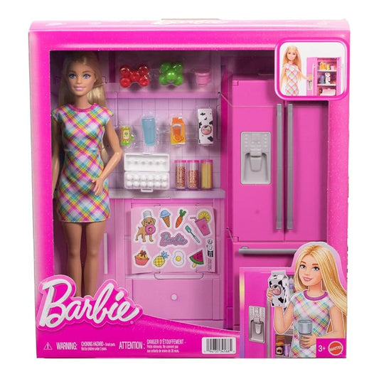 Barbie muñeca con cocina y accesorios