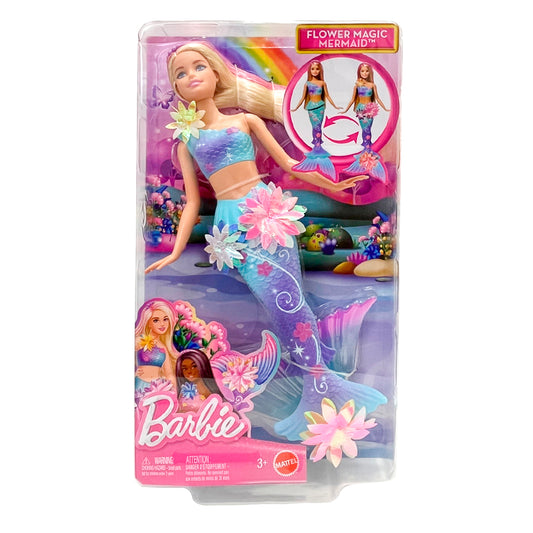 Muñeca Barbie Mermaid Magic Flowers con accesorios